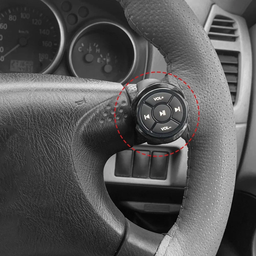 5 Keys Car Steering Wheel Wireless Bluetooth-compatible Remote Control Button Universal for Android IOS Car Media Volume Button