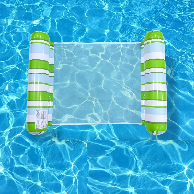 Zomer Zwemmen Opblaasbare Drijvende Watermatrassen Hangmat Streep Lounge Stoelen Zwembad Watersport Speelgoed Drijvende Mat Zwembad Speelgoed Kinderen