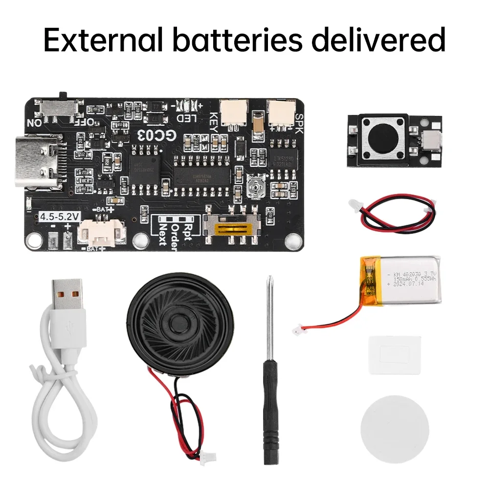 GC03 Magnetron Recording Card Movement Music Cover Wall Refrigerator Stickers Creative Gift Box Birthday Card MP3 Download Voice