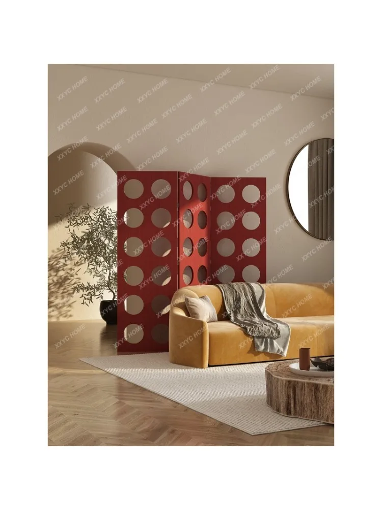 

French Hollow Retro Subareas Screens Folding Mobile Living Room Entrance Restaurant Hotel Covering Decorative Wall Office