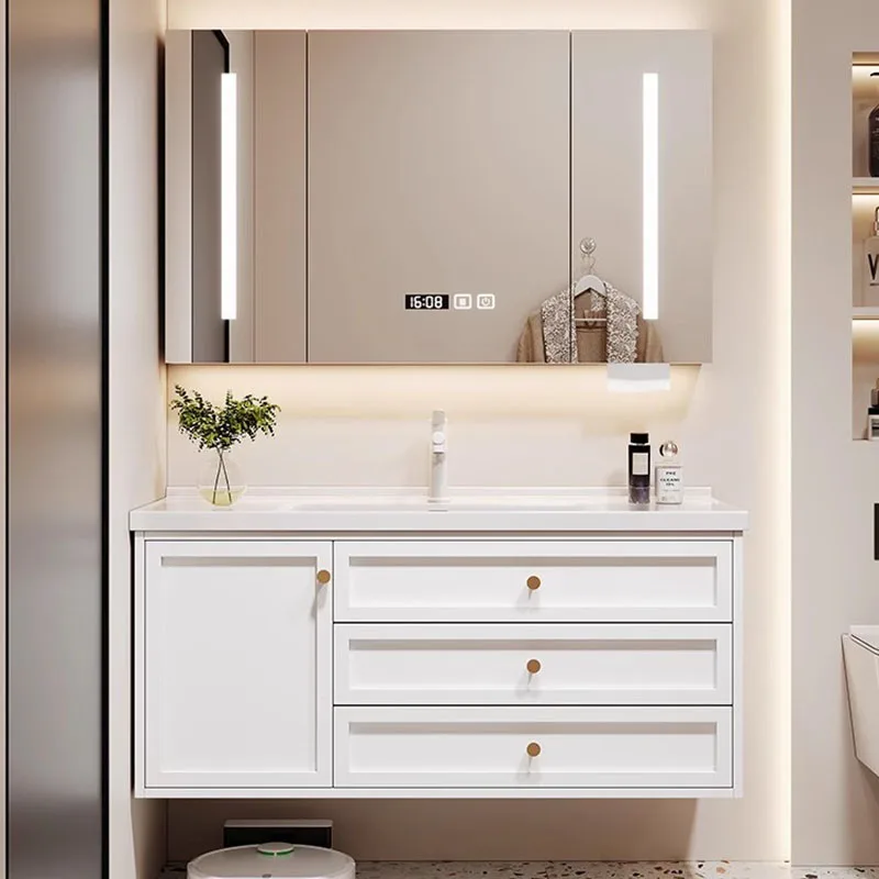 

Space Saving Bathroom Cabinet Medicine Furniture Storage Locker Washbasin Vanity Closed Toilet Kitchen Floor Kast Drawer Luxury