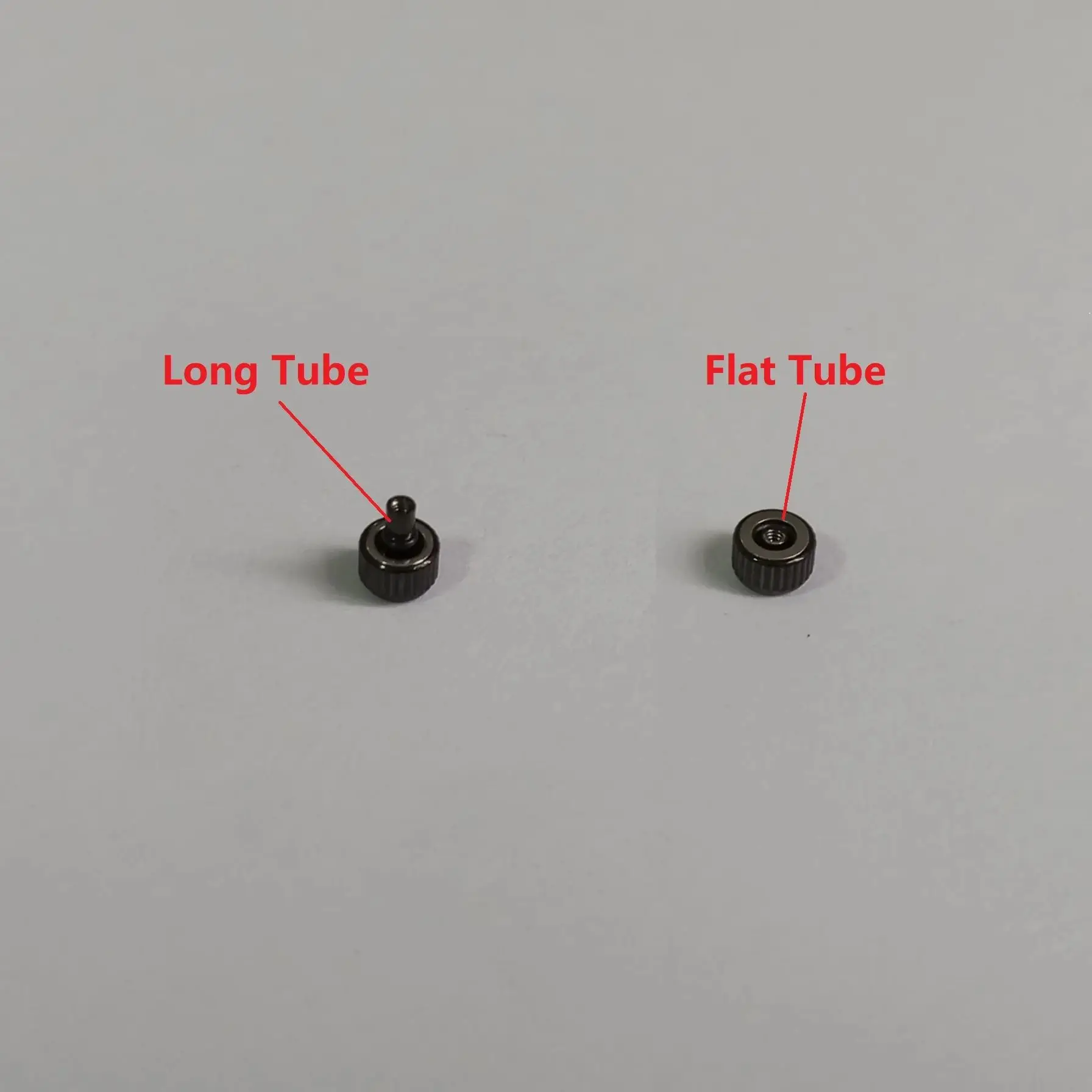 1Pcs Flat Tube Black Color 3.5mm 4mm 4.5mm 5mm 5.5mm 6mm 6.5mm 7mm Diameter 2.0mm 2.5mm Hole 0.9 Tap Steel Watch Crown