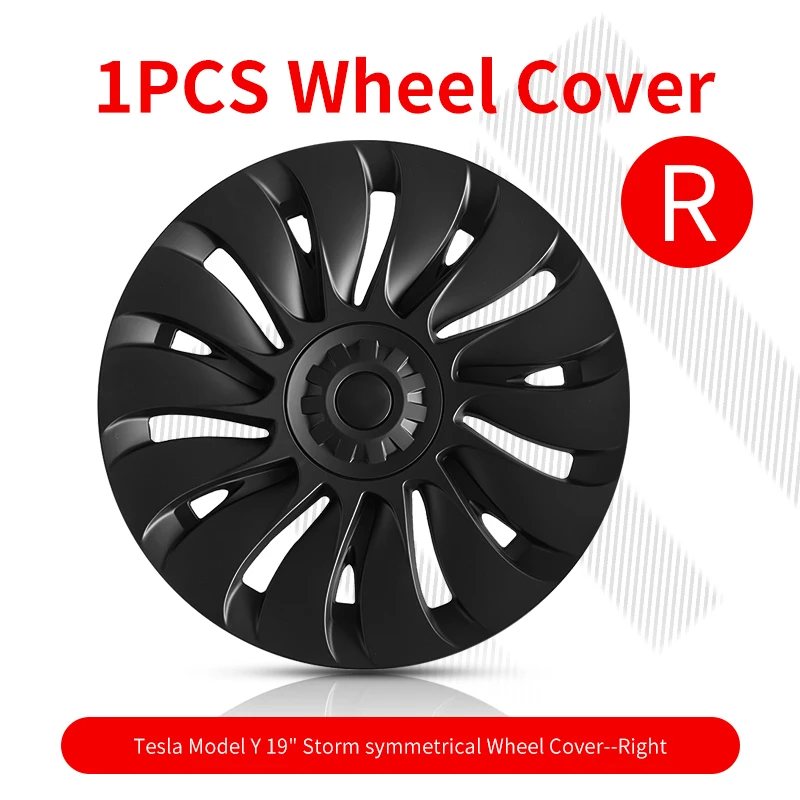 Only 1PC Hubcaps 19 inch Full Coverage Wheel Cover Cap for Tesla Model Y 2020-2024 Hubcaps Automobile Replacement Accessories