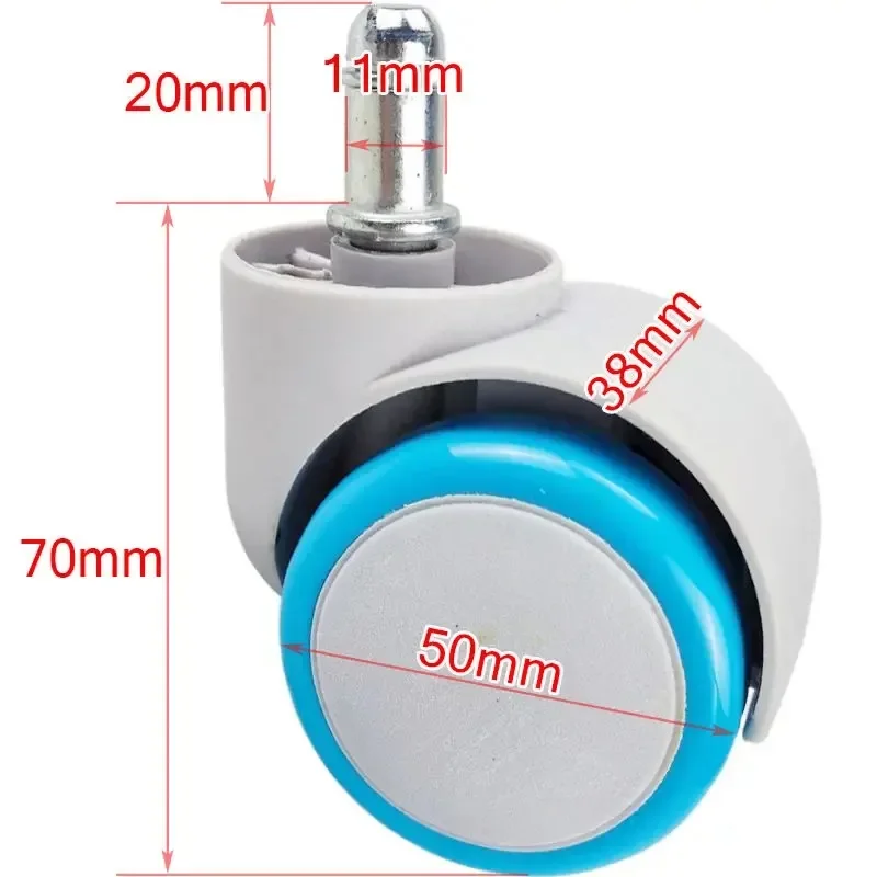 5 Pcs 2‘’ Kids Learning Computer Office Chair Gravity Auto Lock Seat Brake Desk Wheel Accessories