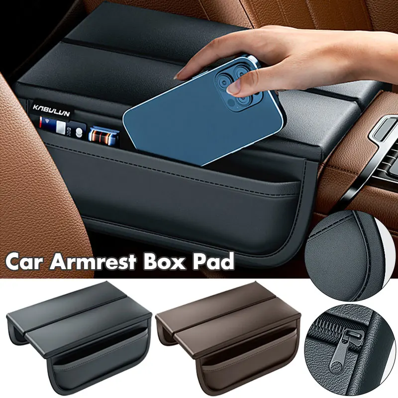 New Top Symmetrical Double-Lids Armrest Box Cover Soft Memory Heightening Elbow Support Pad With Side Storage Pocket Organizer - view 5