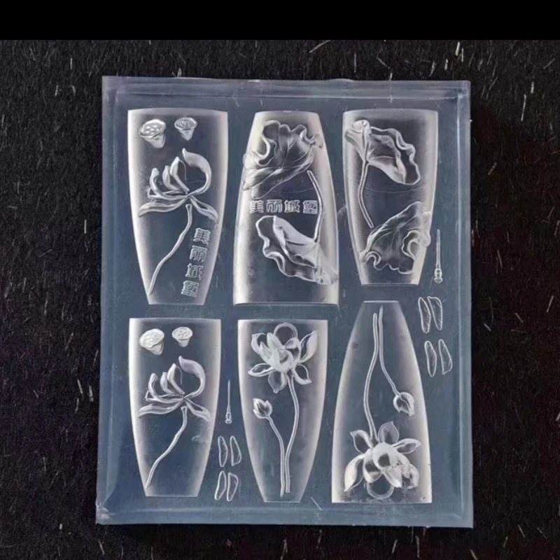 2023 New Arrivals 3d Carving Silicone Nail Mold DIY Manicure Deco Nailart Tools