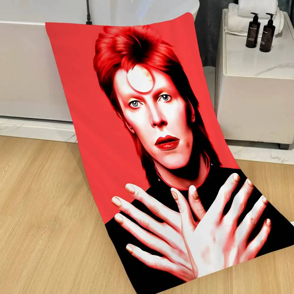 D-David Singer B-Bowie Bath Towel Microfiber Soft Water Absorbing Breathable For Girl Kids Decorative Cartoon Beach Towel
