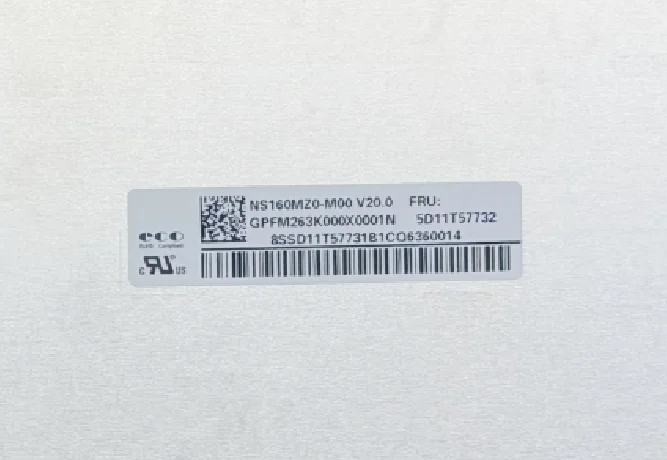 NS160MZ0-M00 V20.0 16.0'' 165Hz Laptop LCD Screen Display Panel Matrix 3200×2000 EDP 40 Pins