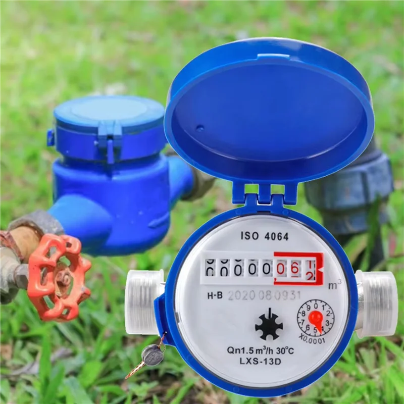 【A87T】3X Contatore dell'acqua intelligente Puntatore rotante meccanico Contatore dell'acqua del flusso Display digitale Strumenti di misurazione dell'acqua
