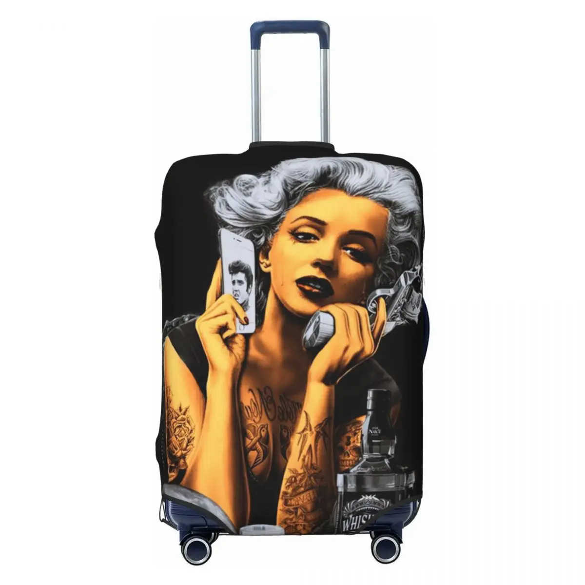 Funny Marilyn Monroe Print Luggage Protective Dust Covers Elastic Waterproof 18-32inch Suitcase Cover Travel Accessories