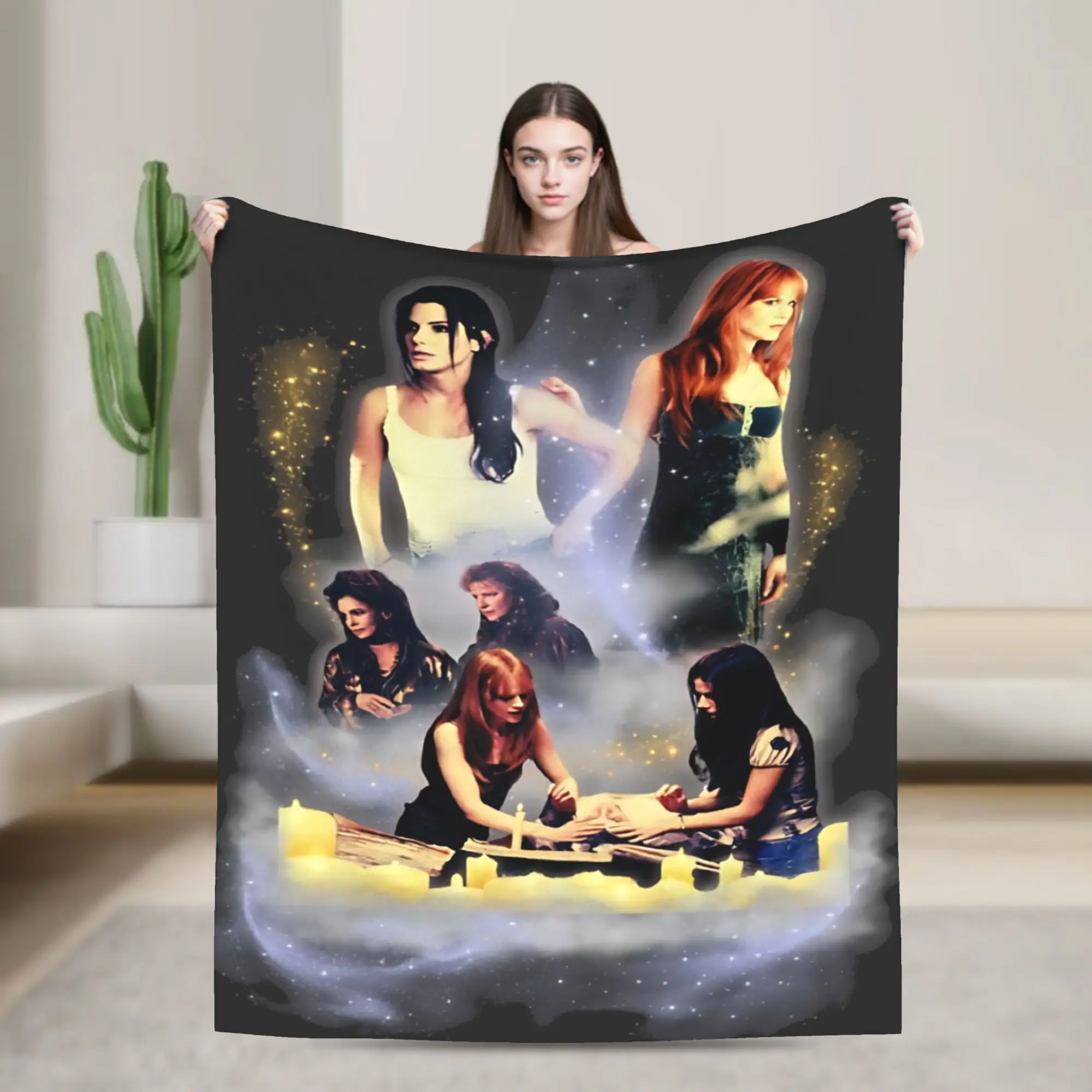 Comfortable Practical Magic 2 Witchcraft Witch Sisters Occult Halloween Blanket Stuff Throw Blanket Ultra-Soft Fleece