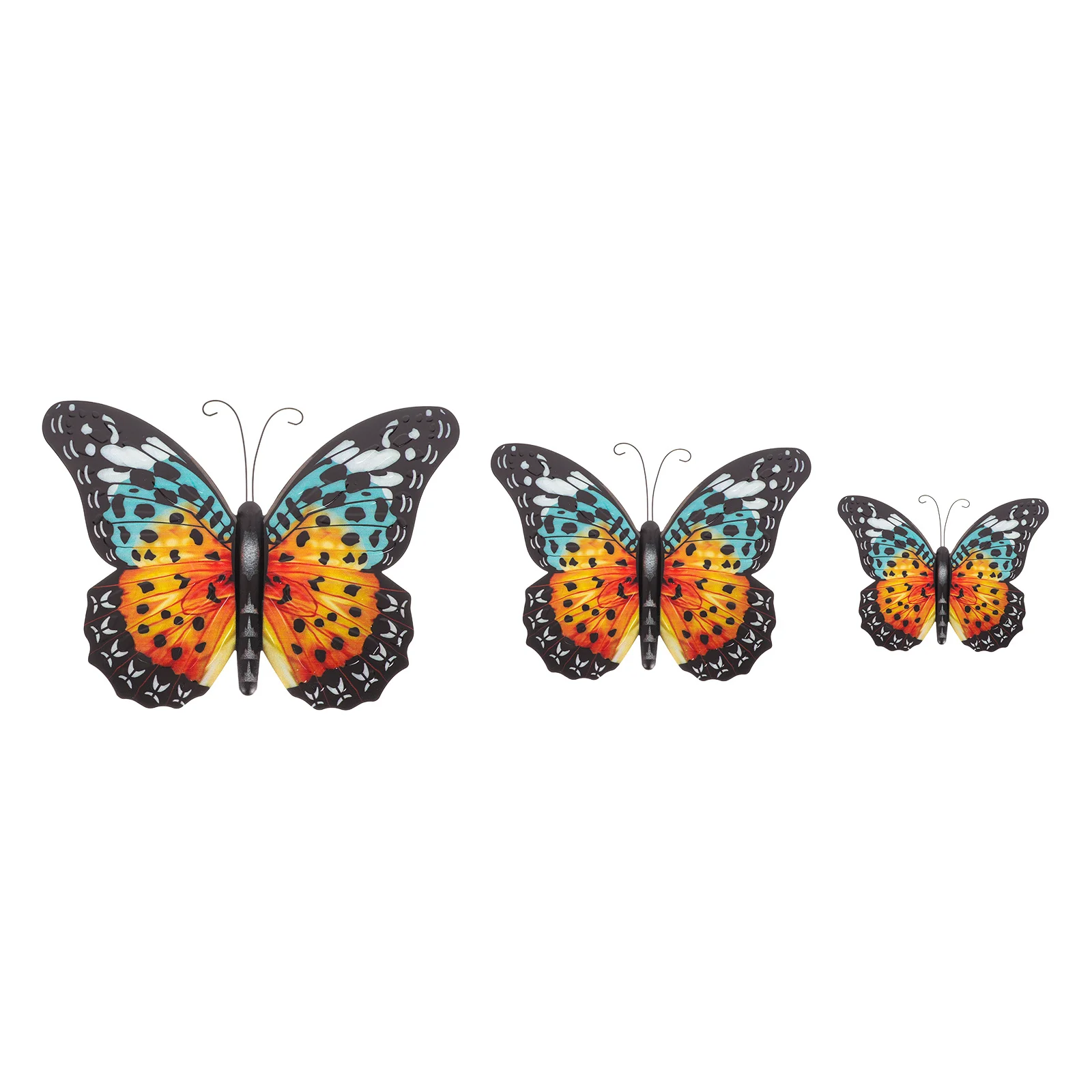 

3 Pcs Artificial Outdoor Ornaments Buttefly Wall Decor Iron Butterfly Craft Decorations