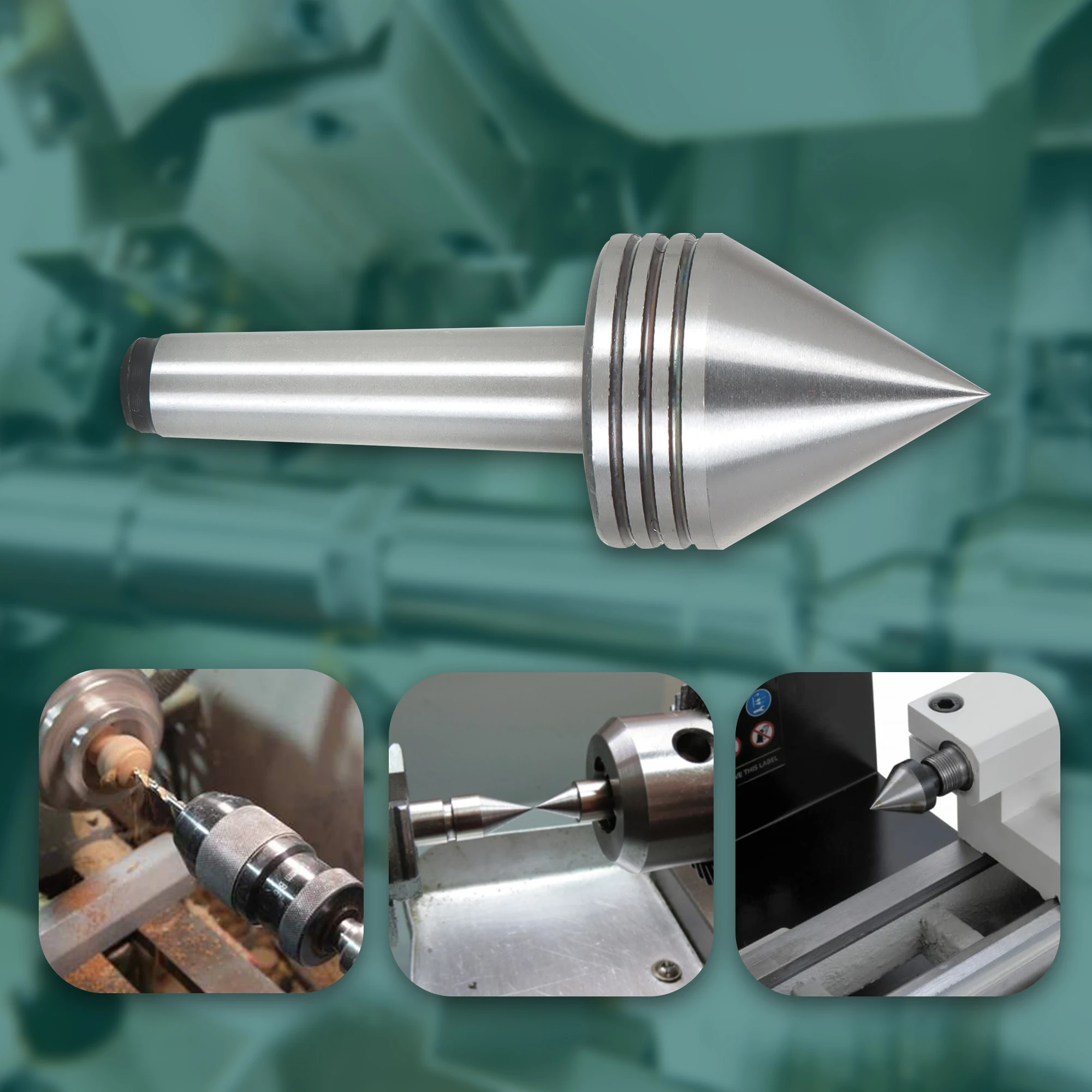 MT2 Rotary Live Center Accuracy 0.001 Inch 60 Degree Accuracy Machining MT 2 Live Center