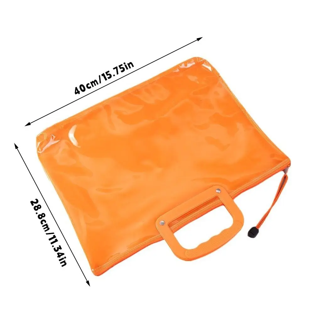 Borsa portaoggetti in PVC addensato Borsa portadocumenti portatile impermeabile Cartella busta portatile di grande capacità Ufficio scolastico