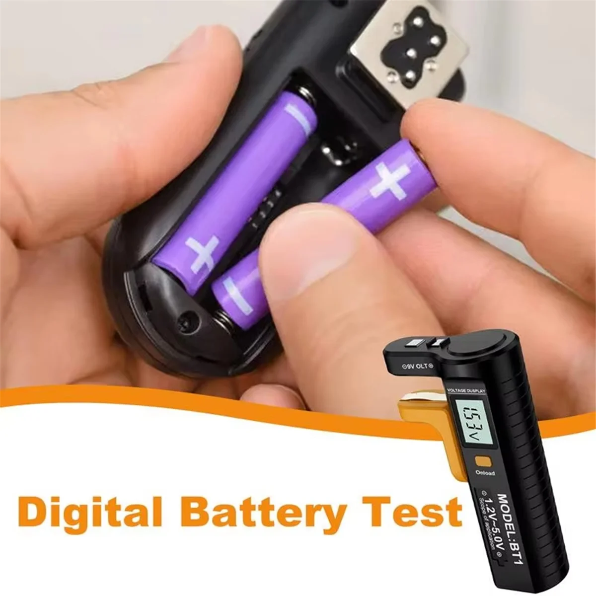 Comprobador de batería N18R, dispositivo de prueba de batería con pantalla Digital portátil, probador de vida útil de batería General para el hogar