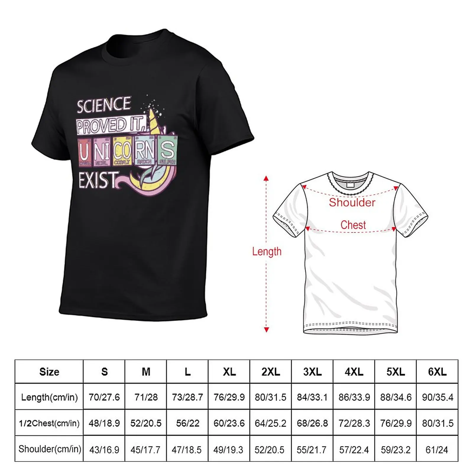 Periodic Table Science Proved It Unicorns Exist T-Shirt boys t shirts sports fan t-shirts t shirt for men