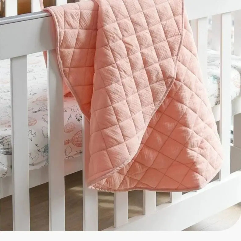 Double-layer Crepe Cloth Crib Circumference Anti-collision Cloth Soft Bag Children's Bed Guardrail Mat Bed Bumper Anti-collisio