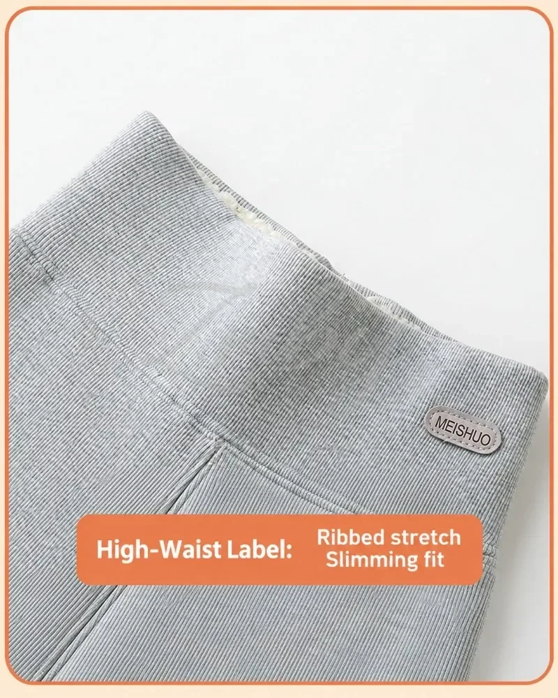 Women's Extra Thick Warm Fleece Lined Winter Leggings Elastic High Waist Thermal Pants Woman Slim Fit Solid Knit Long Trousers