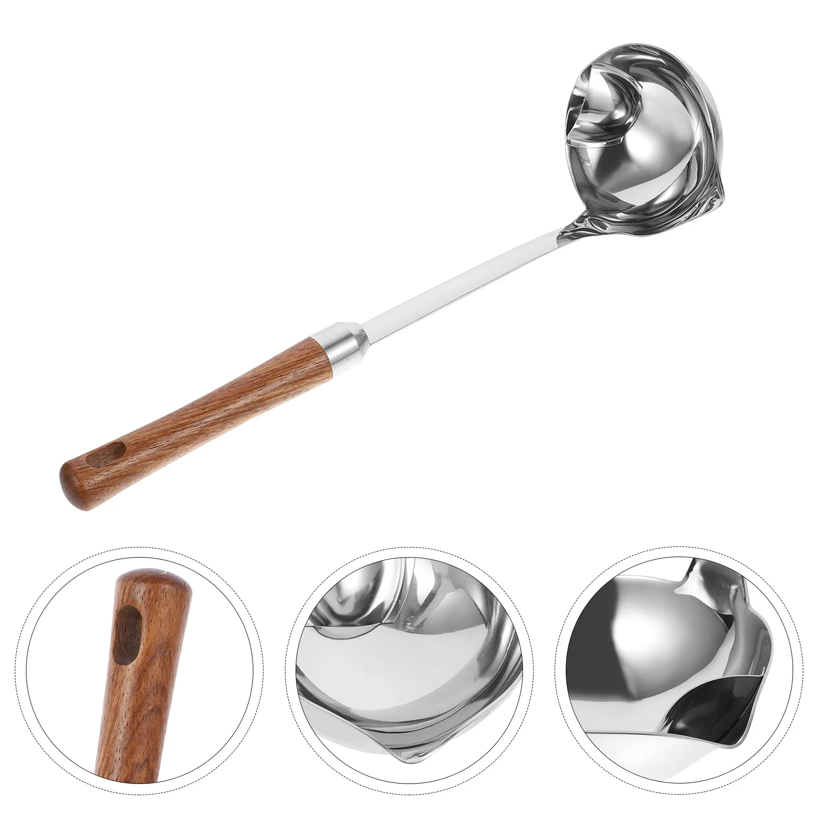 

Oil Filter Spoon Wear Resistant Premium Oil Separator Scoop Long Handle Kitchen Soup Ladle Practical Household Kitchen Ladle