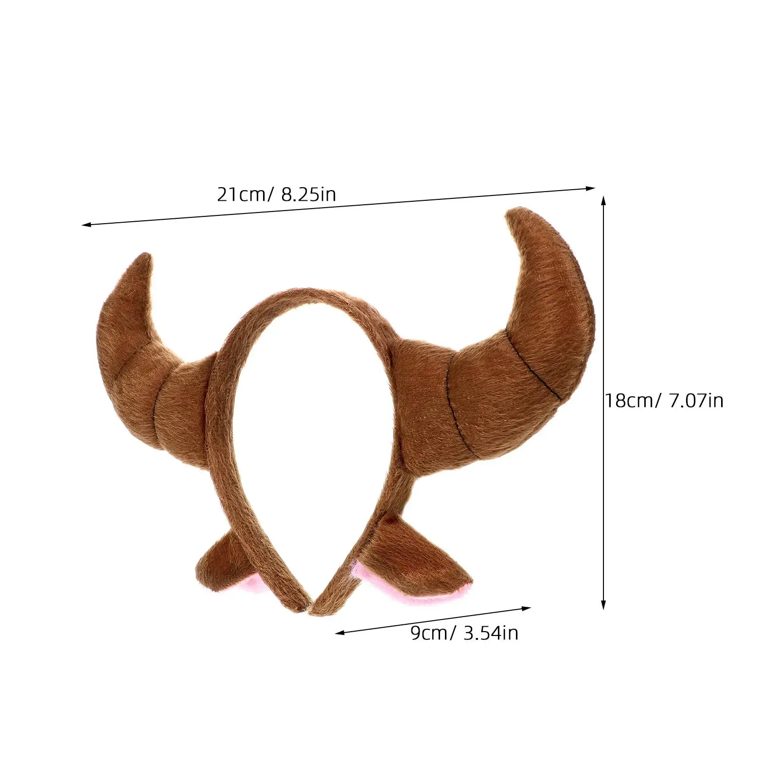 Horns Goat Scarf Headband Ox Headpiece Decorative Plush Hair Kids Adults Ears Props Child