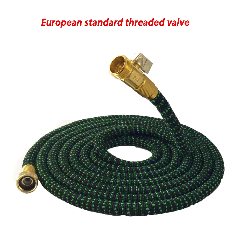 Multifunctional Garden Gardening Water Pipe Automatic Expansion Hose/green 7-function Color Water Gun/European Standard Thread