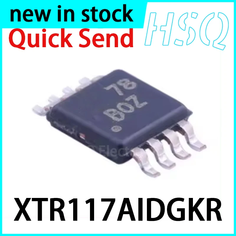 5PCS New XTR117AIDGKR XTR117AIDGK Silk Screen Printed BOZ Current Circuit Transmitter Chip