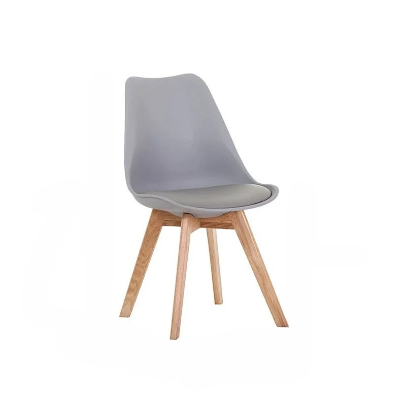 Nordic solid wood feet, soft seat cushion dining chair, home study, fashionable color chair, creative tulip chair