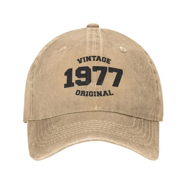 

Custom Fashion Unisex Cotton Vintage Born In 1977 Original Birthday Gift Baseball Cap Adult Adjustable Dad Hat Men Women Outdoor