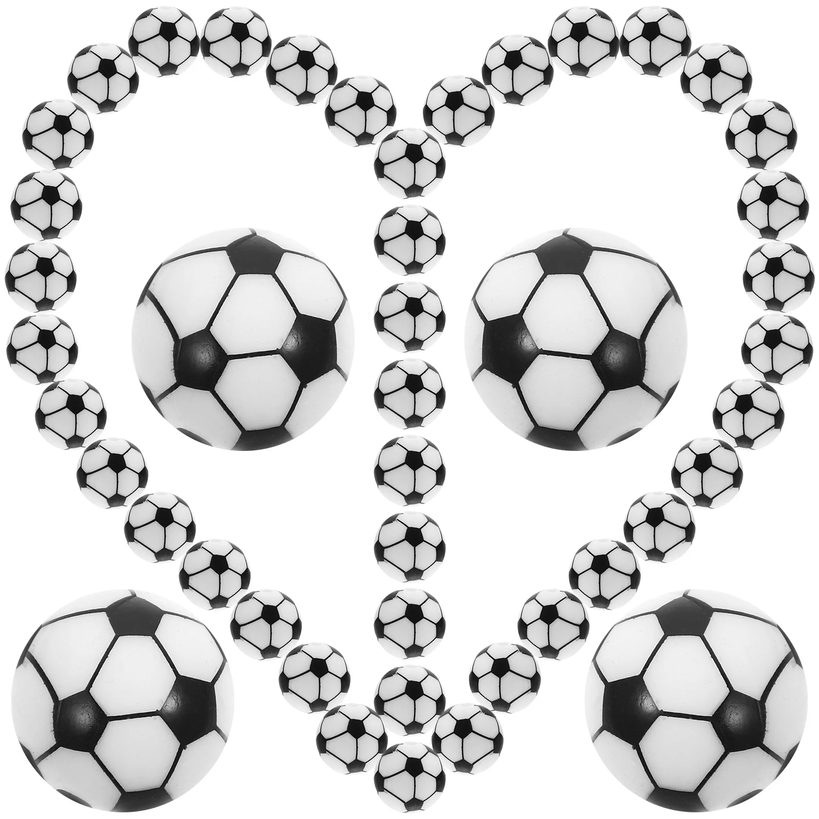 

50Pcs Sports Beads Spacer Beads DIY Jewelry Making Crafts Bracelets Necklaces Keychain Charms Jewelry Charms Sports Fan Gift