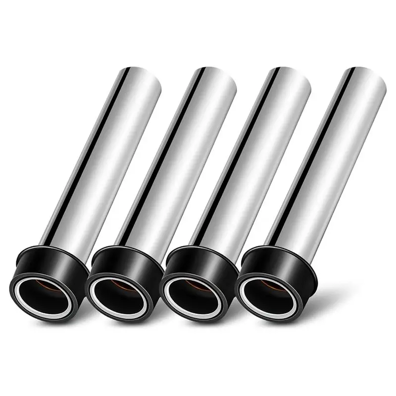 A60F-4 Stück Bar-Spülen-Überlaufrohr 7,48 Zoll Messing Metall-Spülenablaufrohr Überlaufrohr Bar-Überlaufstopper Badezimmerrohr