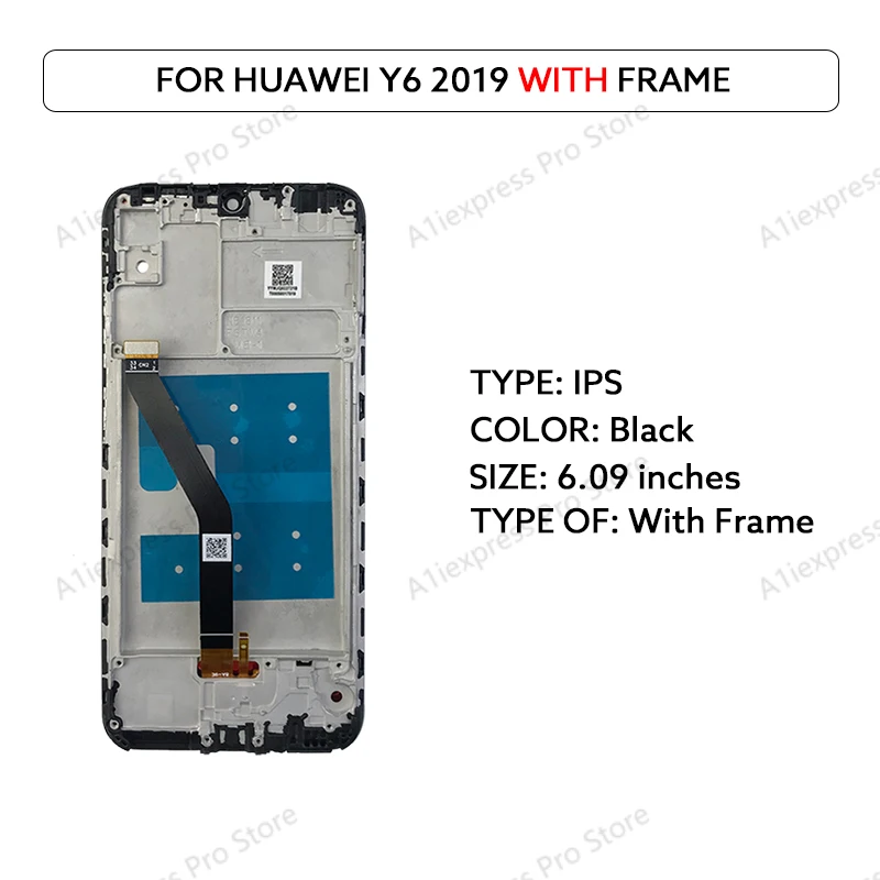 IPS LCD Voor Huawei Y6 2019 Y6 Prime 2019 Lcd Touch Screen Digitizer Vergadering MRD LX1F LX1 LX3 Lcd-scherm Reparatie onderdelen