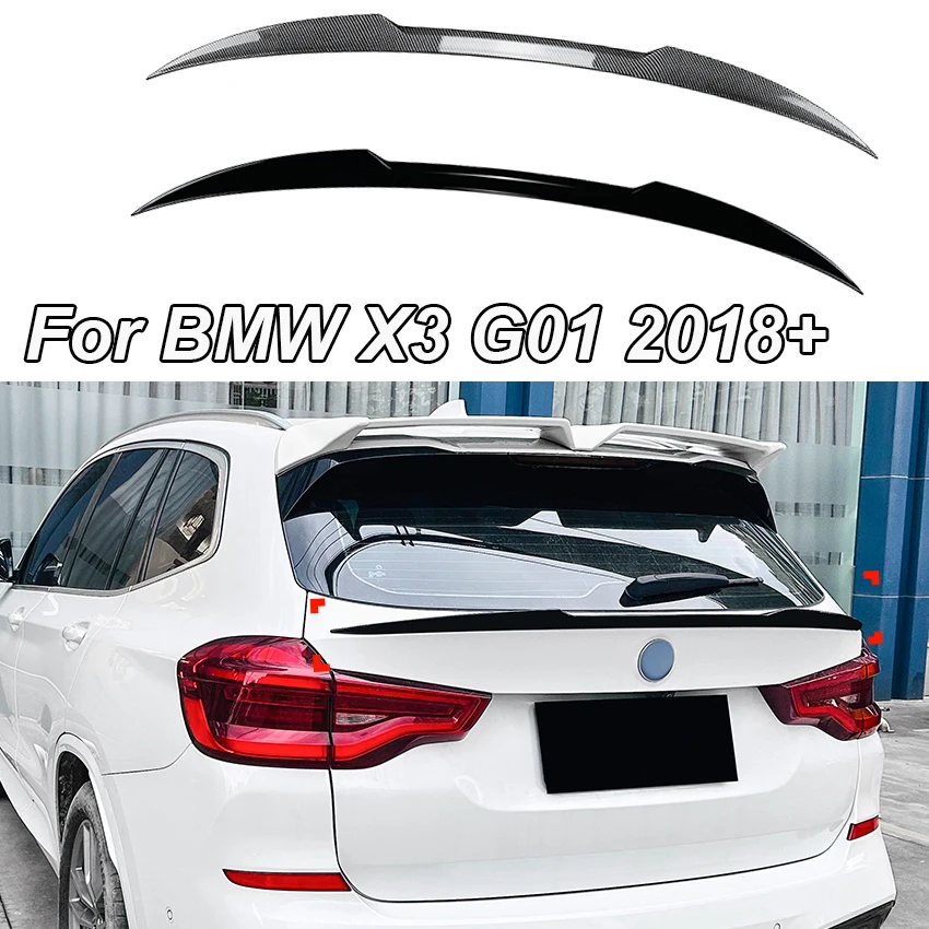 

Задняя дверь сплиттер для bmw X3 G01 2018 + углеродная глянцевая черная задняя крышка багажника автомобильный спойлер