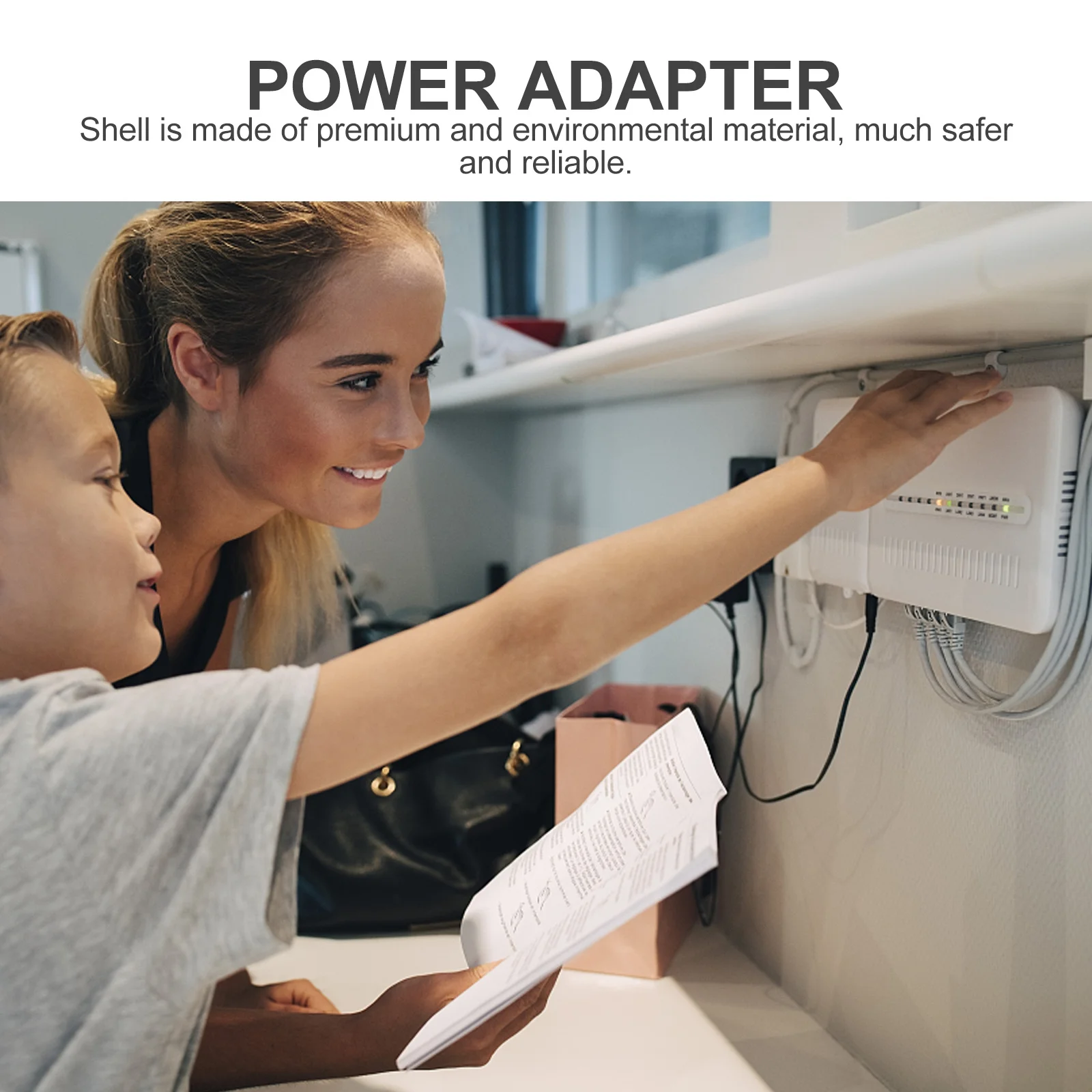 

1Set Power Adapter 3-12V Plastic Power Supply Low Temperature Protection Short Circuit Overvoltage Overcurrent for Home