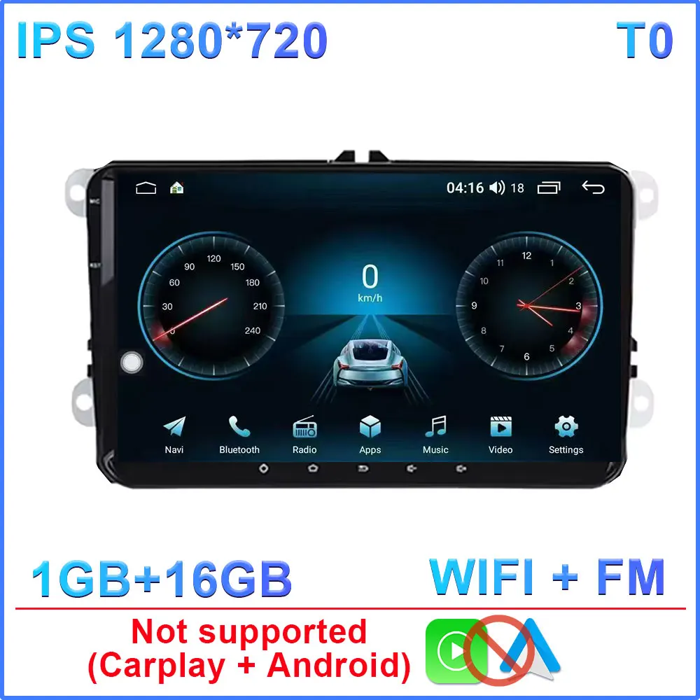 Voor Volkswagen VW Caddy 2011 2012 2013 2014 2015 2016 2017 2018 Android Auto Video Navigatie Auto Radio Multimedia Speler QLED