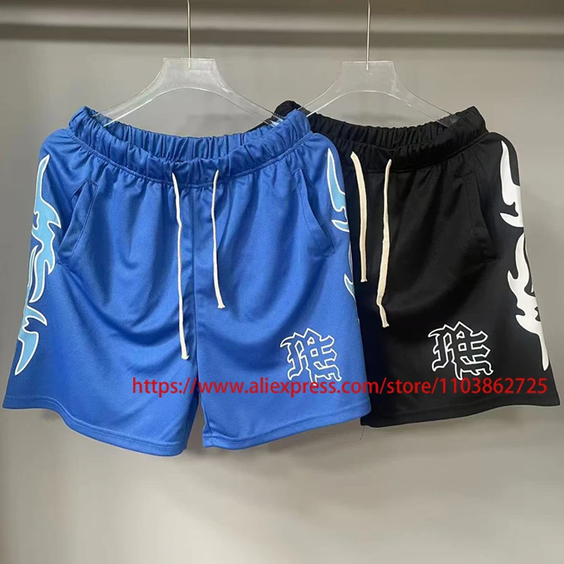 

High Street Trend Смешанная эмоция Повседневные шорты с узором логотипа и принтом Летние свободные дышащие сетчатые ткани СМЕШАННЫЕ спортивные шорты EMOTION