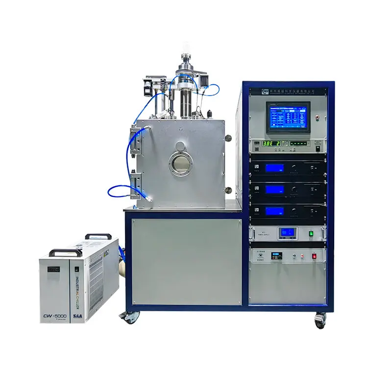 3 head DC  magnetron co sputter coating equipment for sensitive film on glass thin film deposition facilities