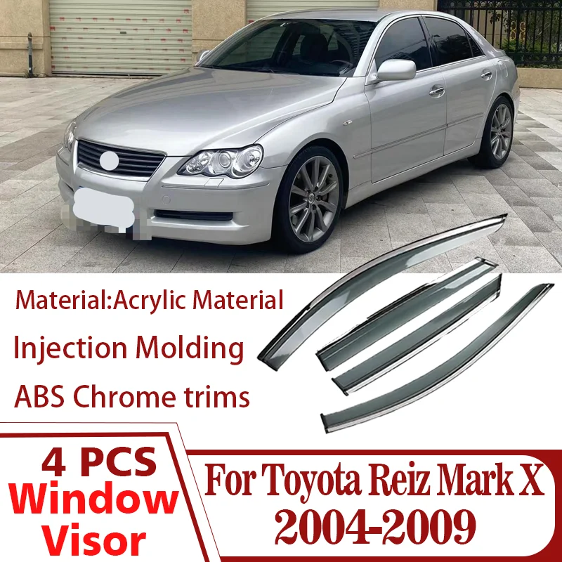 

For Toyota Reiz Mark X X120 2004-2009 Side Window Visor Rain Sun Rain Deflector Car Guard Weathershield Window Visor Sun Guard
