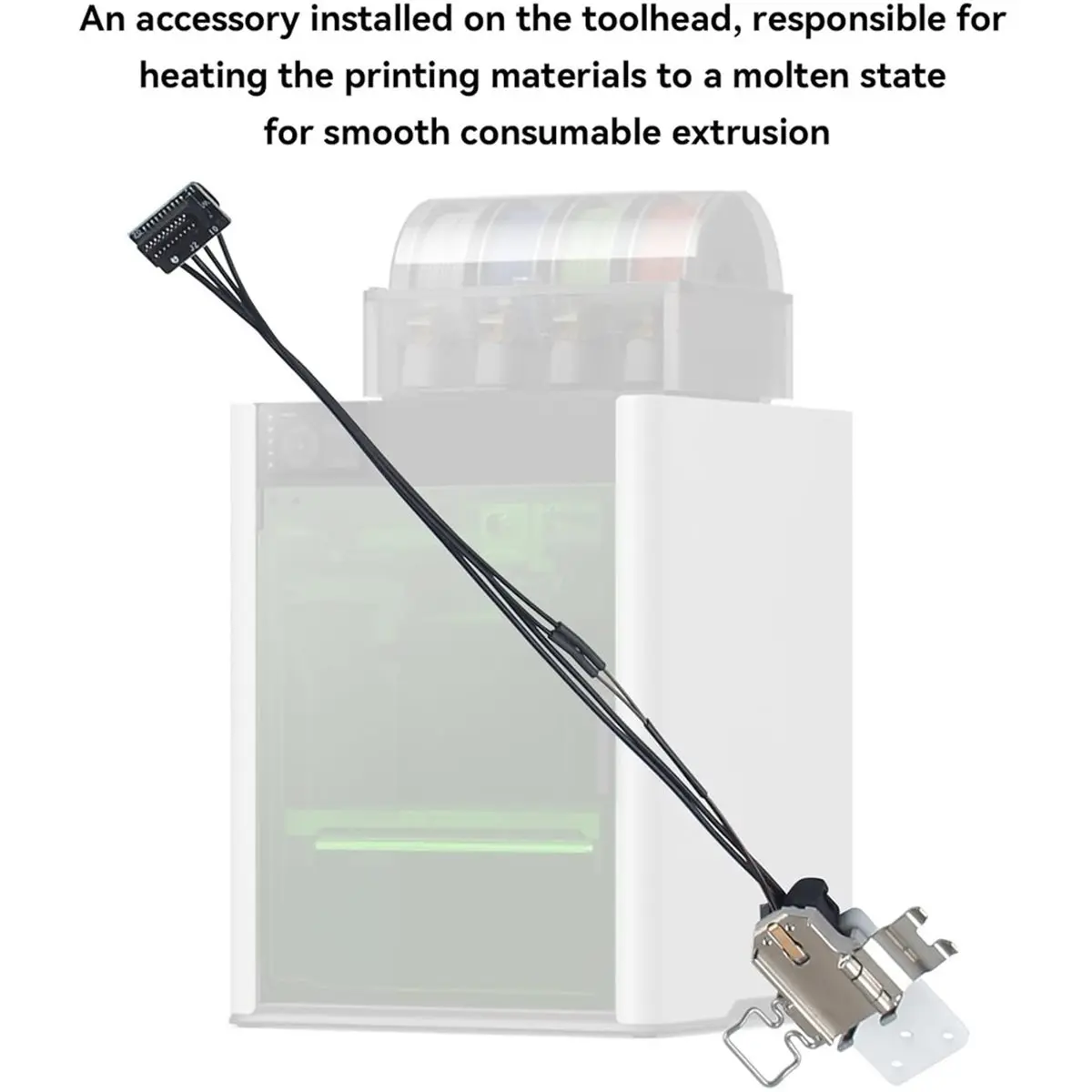 H2S Hotend Heating Assembly Kit for H2S, Quick-Change Heater Component with Heater Cartridge, Thermistor