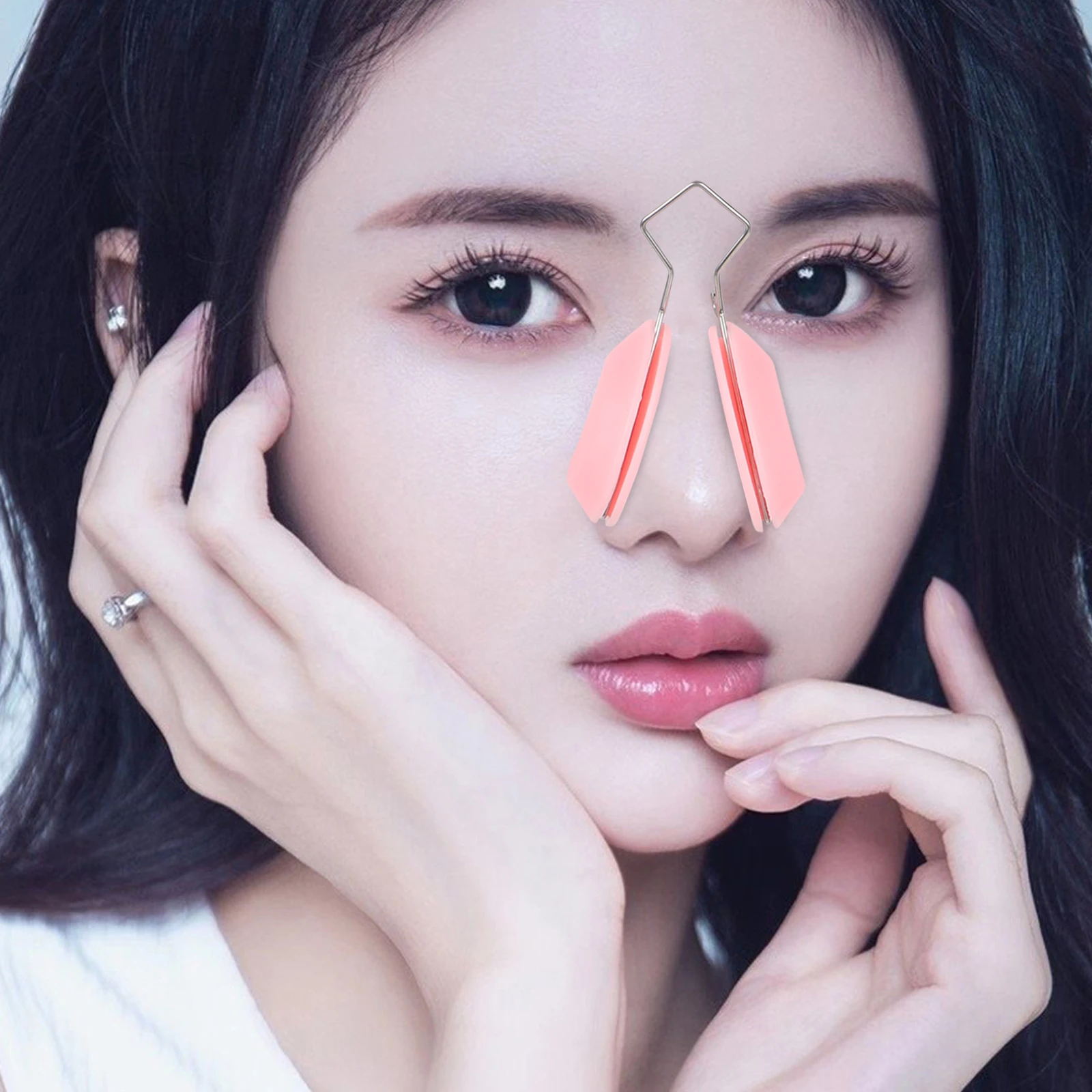 Pink Silicone Shaper Clip Soft Adjustable Lifting Tool Beauty Device Smaller Nose Wing Reduction Comfortable Skin Gentle For