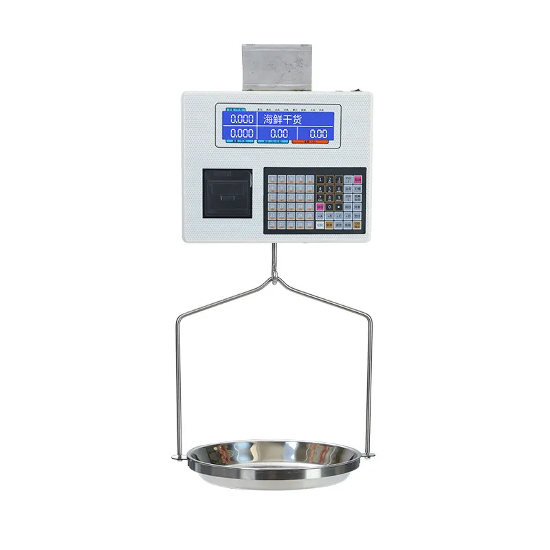 30kg Waterproof Hanging Scale Commercial Seafood Weighing Digital Crane Scale With Printing Ticket Function for Aquatic Product