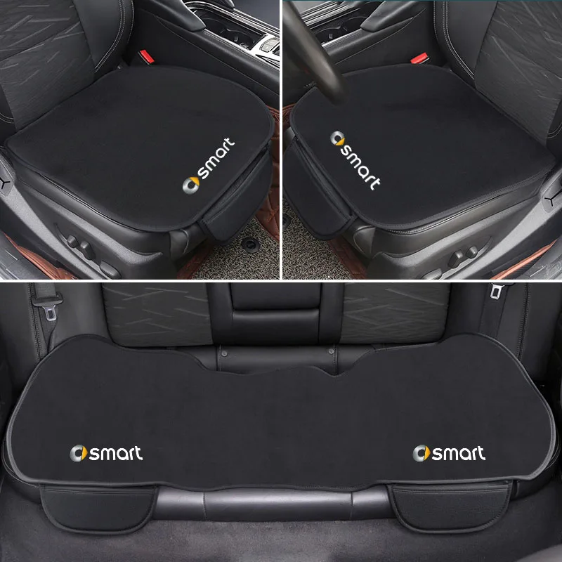 Car Flannel Seat Protection Pad Auto Cushion Accessorie For Smart Fortwo 451 450 453 Forfour EQ Cabrio Crossblade ROADSTER Coupe
