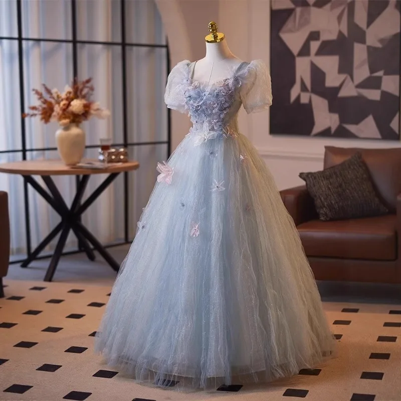 فستان سهرة خريفي فائق الجنية، مأدبة عيد ميلاد أنثى، حفل الكبار على طراز الأميرة، فستان زفاف خفيف، فستان مزاجي