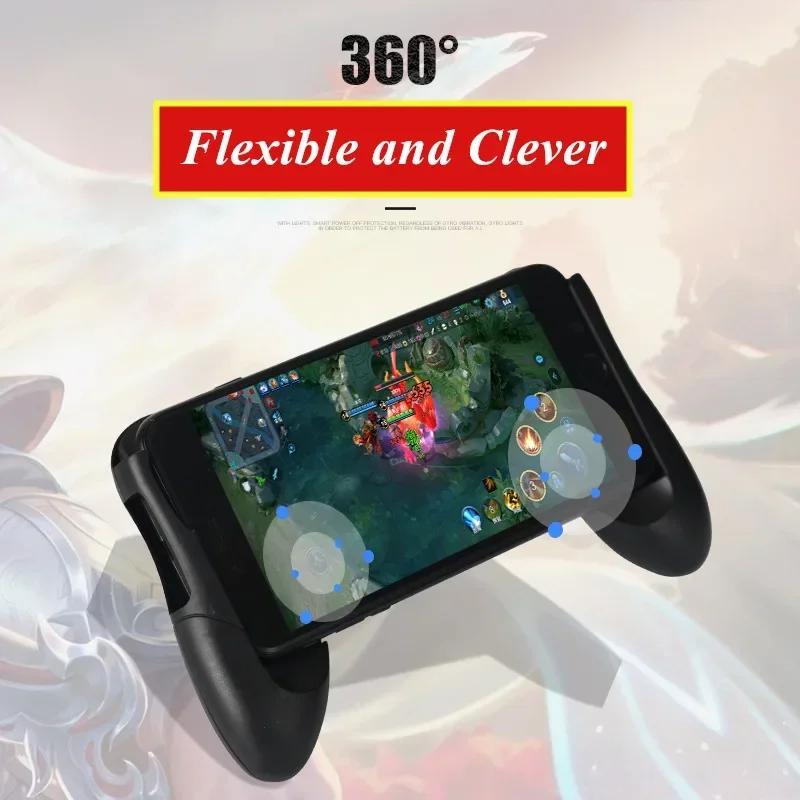 W1 Portable Gamepad Joystick Handle Mobile Phone PUBG Game Shooter Controller for IPhone IOS Android 4.5-6” Smartphone Game Grip