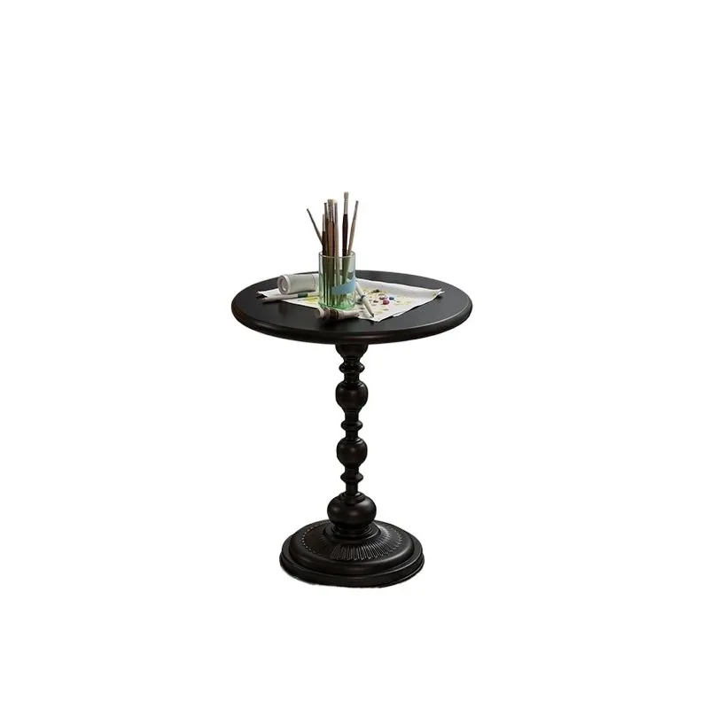 

Nordic style household corner few wrought iron bedside balcony round table retro sofa side cabinet