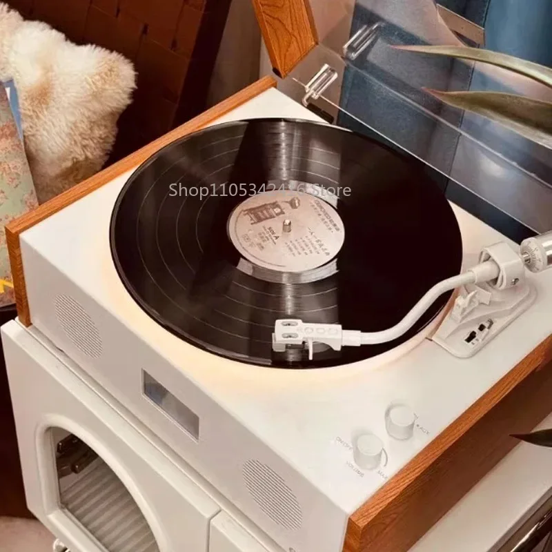 Portable Vintage Vinyl Record Player 33/45 RPM Classic Gramophone Turntable Phonograph with Built-in Speaker - view 5