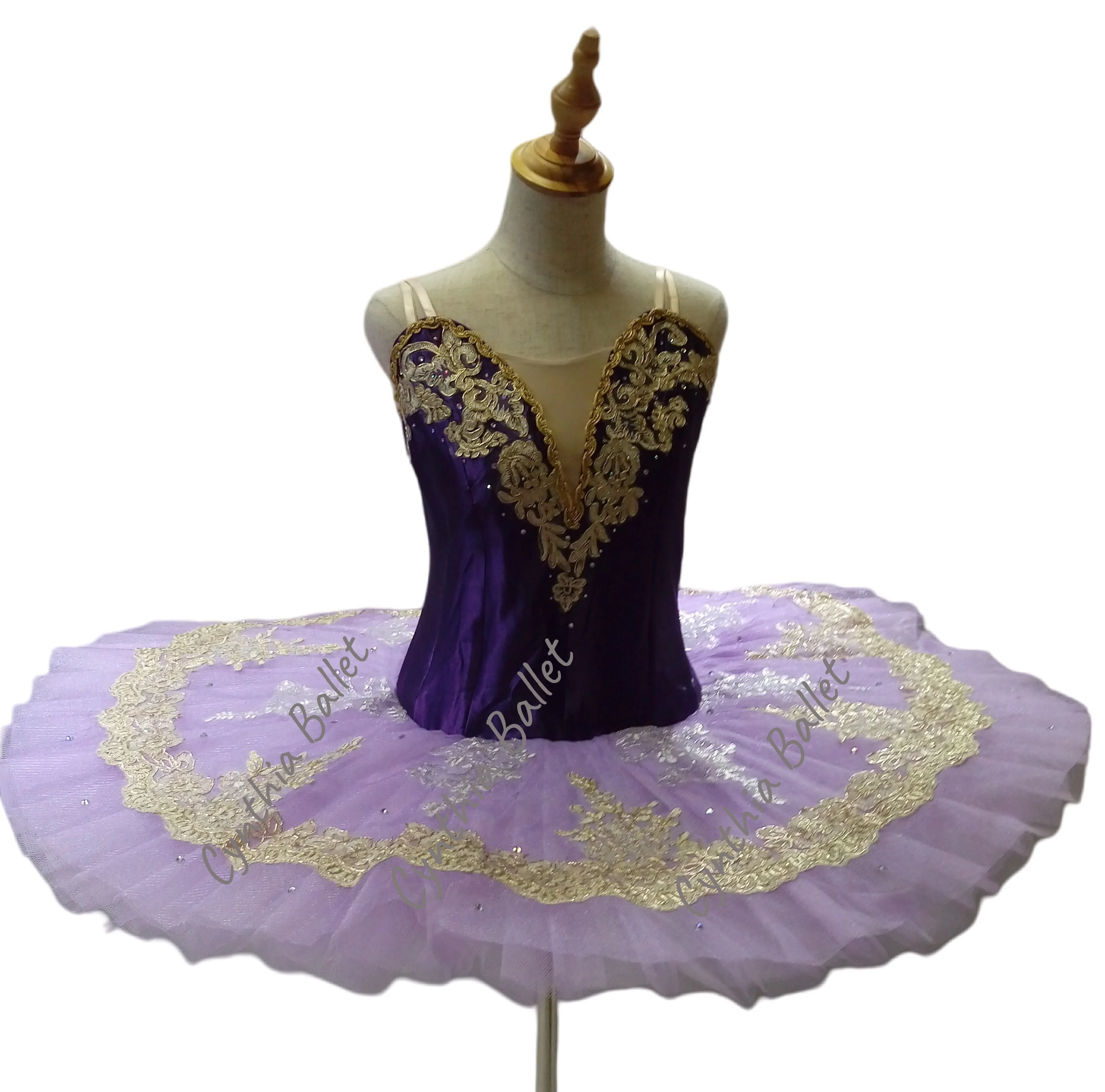 Tutú Romántico Morado con Corsé Elástico y Tutú Tipo Pancake, Vestido de Ballet, Leotardo, Tutú de Ballet, Disfraz de Danza Española para Niñas