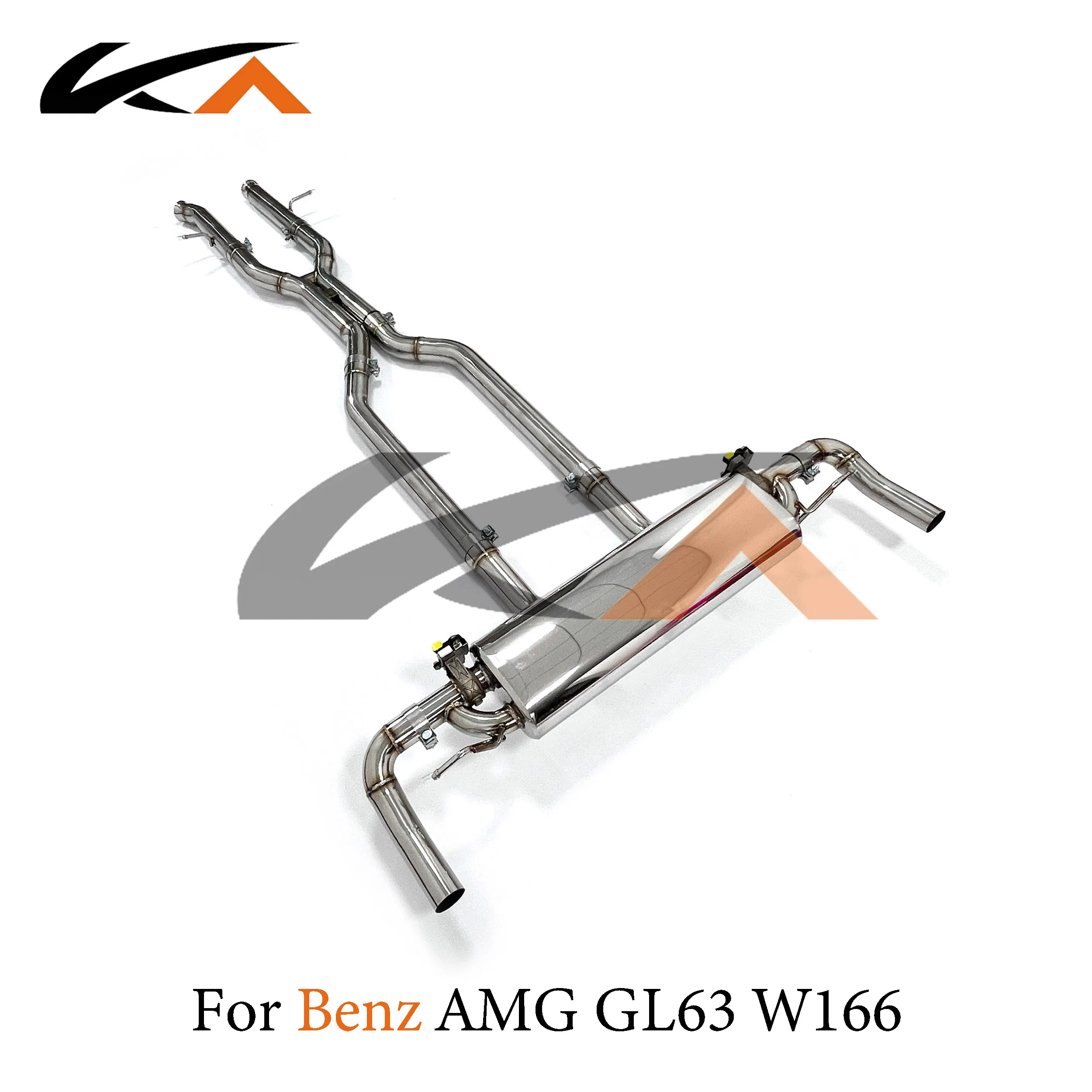 KA Tuning exhaust system steel catback for Mercedes-benz AMG GL63 W166 5.5T performance auto parts muffler valve