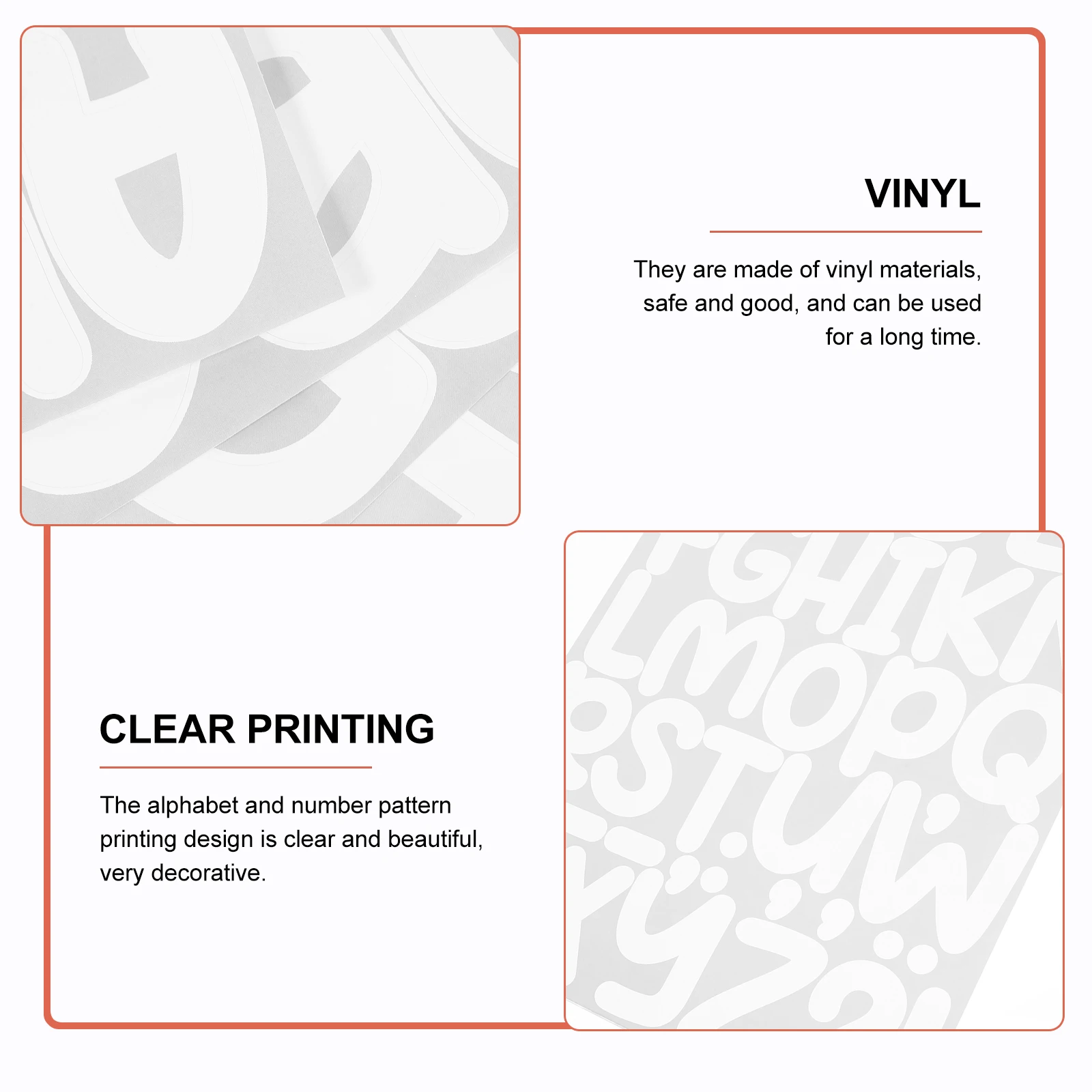 

12pcs 12 Sheets Alphabet Number Diy Letter Stickers Decorative Vinyl Decals For Laptop Door Cabinet Smooth Surfaces Scrapbooking