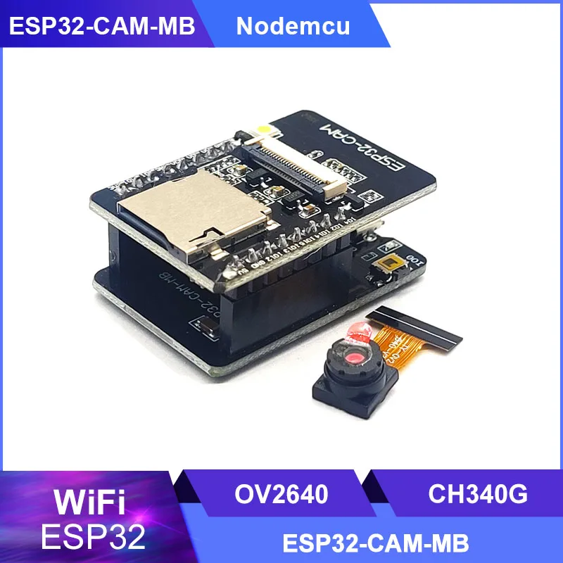 

Nodemcu ESP32-CAM-Mb Ov2640 Camera Module WIFI-Bluetooth Development Board MICRO USB to Serial Port CH340G 4.75V-5.25V Nodemcu