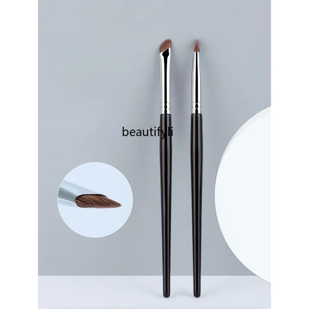 yj Eyeliner Brush Bevel Flat Head Cosmetic Brush Eye Corner Eyelid down to Crouching Silkworm Brush Eyebrow